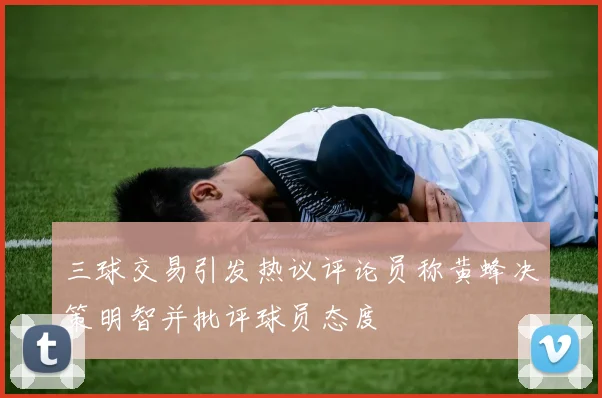 三球交易引发热议评论员称黄蜂决策明智并批评球员态度